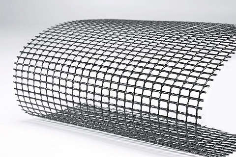 Material view of the PES-PVC 40/40 mesh for the Tectura Textile façade