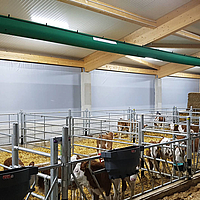 Closed winding ventilation in the calf pen