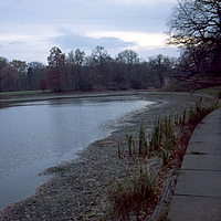 View of a water reservoir with sealing by Huesker
