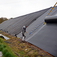 Geotextiles laid along highway: Effective groundwater protection in road construction