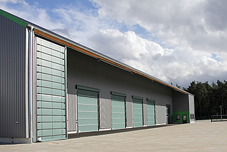 Tectura industrial hall construction: made-to-measure, doors, fronts, facades