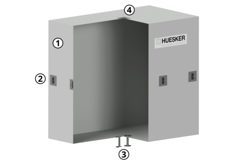 Square gas bag: High-frequency welded fabric tarpaulin for gas-tight and durable gas storage at HUESKER