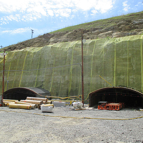HUESKER Minegrid® geogrid: protection and safety in mining seen from the outside