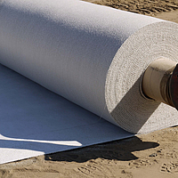 In action: Geotextiles laid on rolls for effective reservoir waterproofing