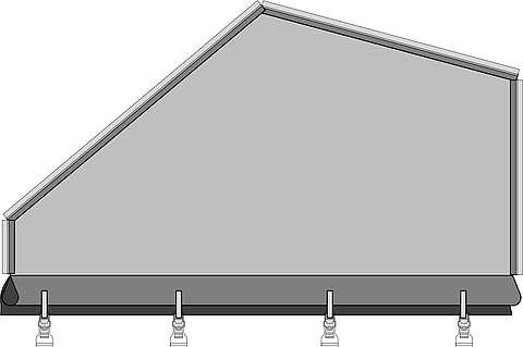 Drawing with the asymmetrical polygons of the Tectura textile façade