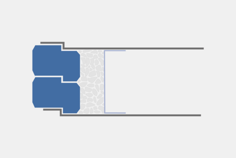 Solid block Facing - Flexible solid concrete blocks - Huesker system variants