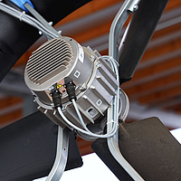 Close-up of the Lubratec axial fan motor