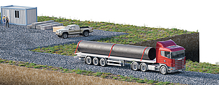 Construction roads and work platforms with Basetrac geosynthetics Reduction of base course density for efficient and time-optimized construction processes