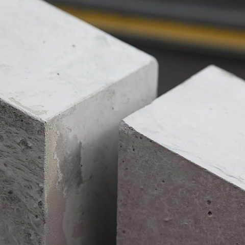 Precast concrete slab with coupling element - Huesker construction kit