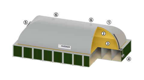 Cogatec double diaphragm gas storage tank - rectangular storage tank