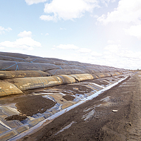 Gypsum slurry disposal in open pit mine